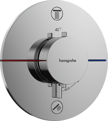 hansgrohe ShowerSelect Comfort S Termostatarmatur til indbygning 2 udtag i krom