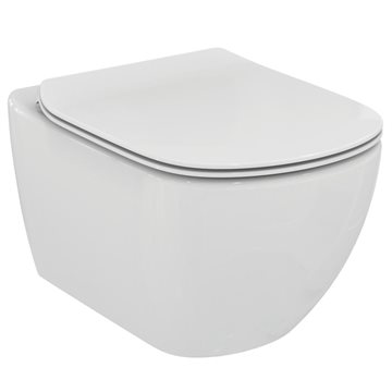 Ideal Standard Tesi væghængt  rimless toilet inkl. softclose sæde, hvidt