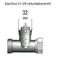 Danfoss FJVR Termostat passer til returventiler