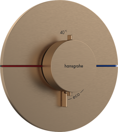 hansgrohe ShowerSelect Comfort S Termostat til indbygning 1 udtag i Børstet bronze PVD