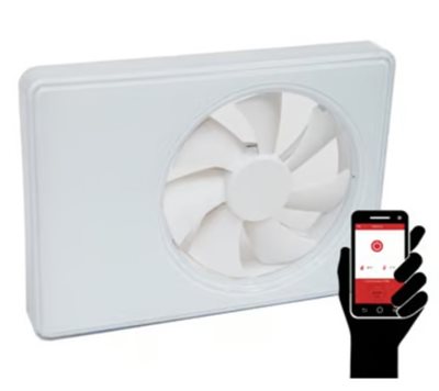 Duka Smart ventilator Fan WiFi, hvid, Ø100 / Ø125 mm, art.nr. 400638