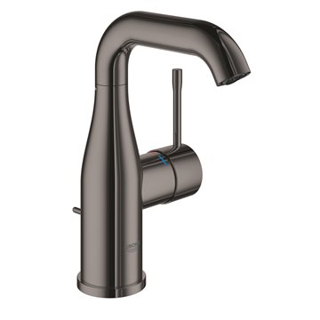 Grohe Essence Håndvaskarmatur m/bundventil, Medium højde - Poleret Hard Graphite