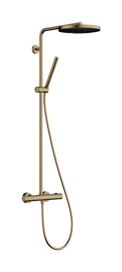 hansgrohe Pulsify S Puro Showerpipe 260 1jet med Ecostat Fine i Børstet bronze PVD