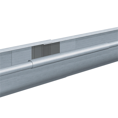 Rheinzink Tagrende 0,8x333 mm 1/4-rund. Nr. 12. Ekspansion. Længde 2,95 m