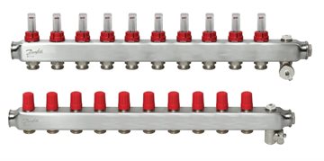 Danfoss SSM manifoldsæt 10+10 m/flowmetre og endestykke