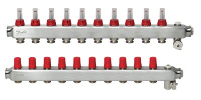 Danfoss SSM manifoldsæt 10+10 m/flowmetre og endestykke