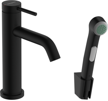 Hansgrohe Tecturis S vandhane 110 m/ med bidettebruser & 160 cm bruserslange i mat sort