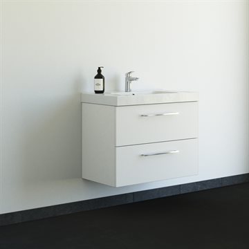 Dansani Mido+ møbelsæt 81cm m/2 skuffer og greb, Hvid mat Inkl. GRATIS indretningsbakke