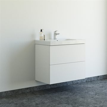 Dansani Play møbelpakke 81cm m/2 skuffer og Menuet vask, Hvid mat Inkl. GRATIS indretningsbakke