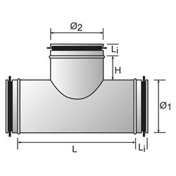 Tee TCPU  - Tee TCPU 125x125mm