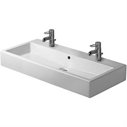 Duravit Vero håndvask 1000 mm med 2 hanehuller og wondergliss