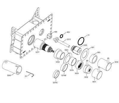 Vola pakning VR406 for omskifter - for armaturer uden termostat